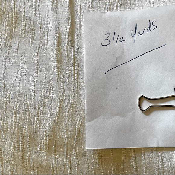 New 3 1/4 Yards Fabric Ivory Semi-Sheer Cotton - Picture 3 of 5